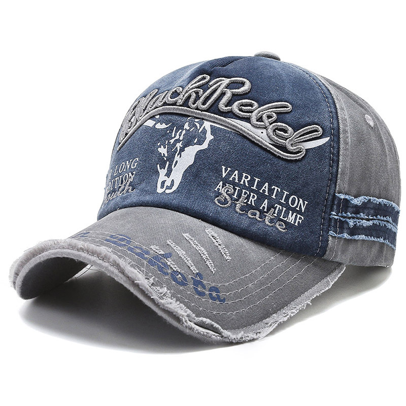 

Бейсболка унисекс CityFOX. Looks of the City BS-Cap-03-BlackRebel серая_синяя, р, Синий, BS-Cap-03-BlackRebel