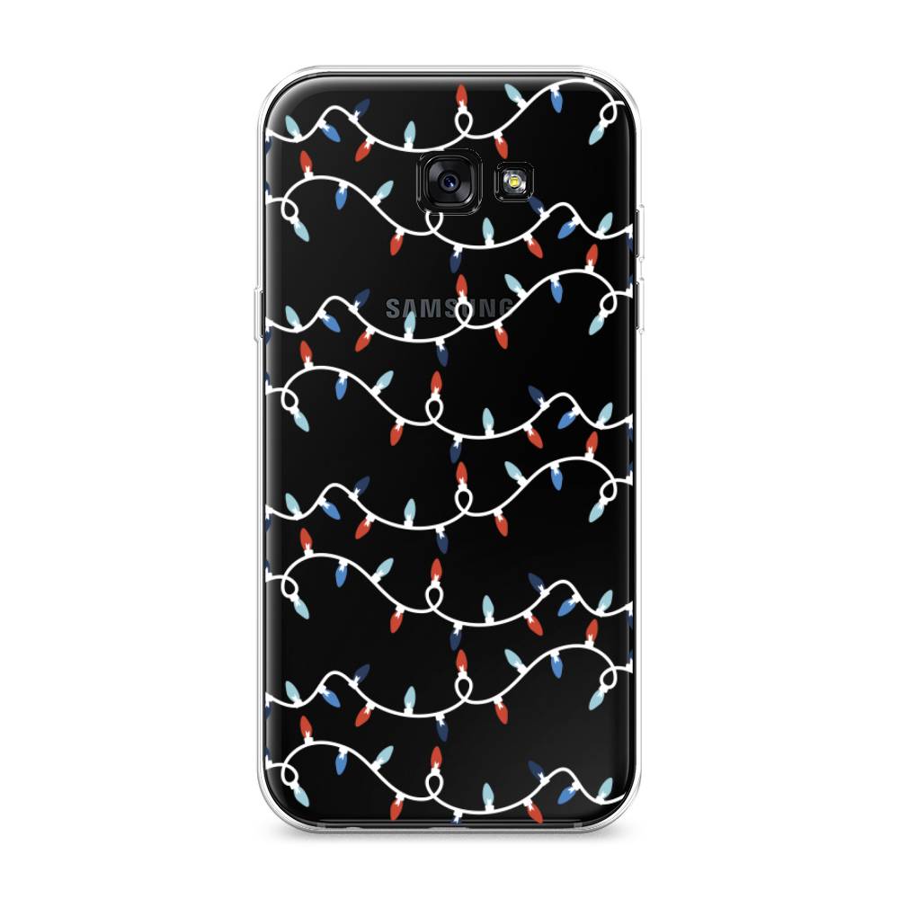 

Чехол на Samsung Galaxy A7 2017 "Разноцветная гирлянда", Белый;красный;синий, 20950-5