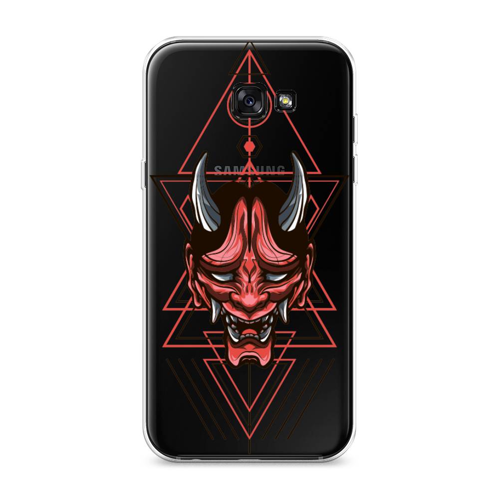 

Чехол на Samsung Galaxy A7 2017 "Hanya Oni mask", Серый;красный;черный, 20950-4