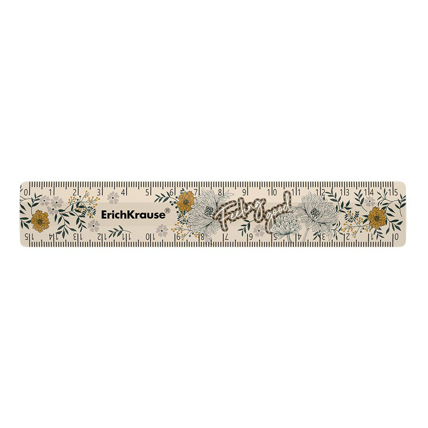 

Линейка ErichKrause Natural Life 15 см, Зеленый