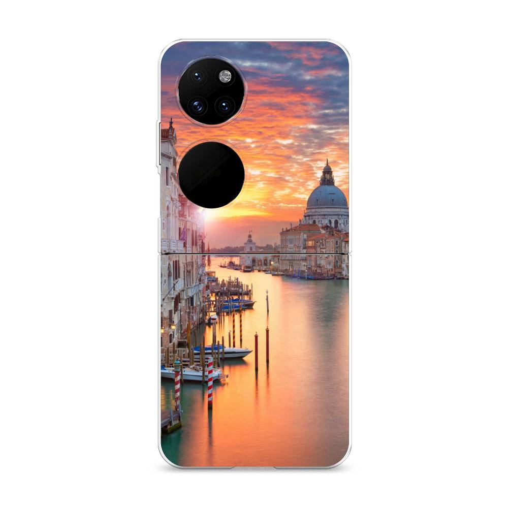 

Чехол на Huawei P50 Pocket "Восход 11", Розовый;оранжевый, 6107450-2