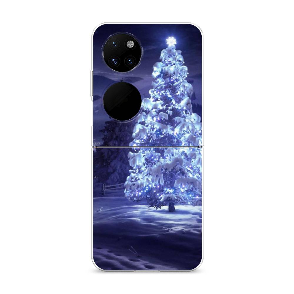 

Чехол на Huawei P50 Pocket "Зима 4", Синий;черный;белый, 6107450-2
