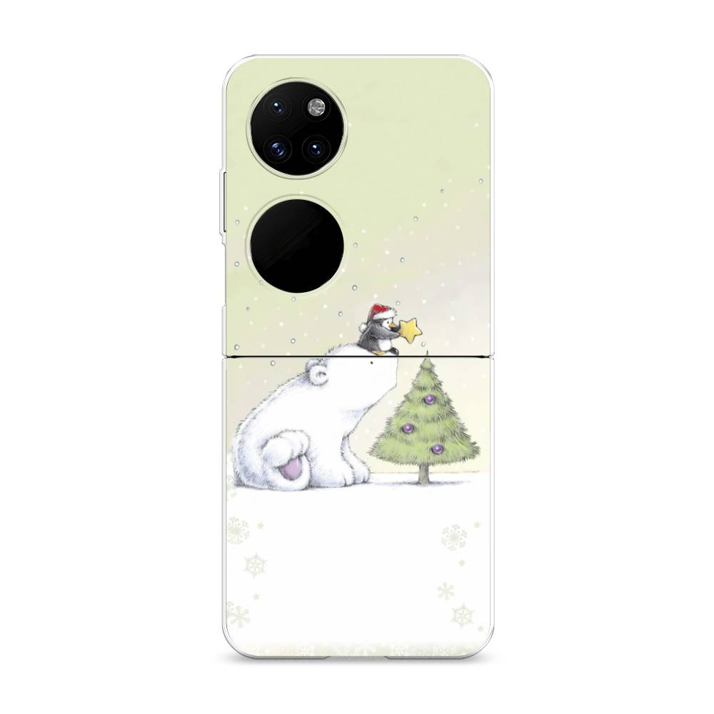 

Чехол на Huawei P50 Pocket "Украшение елки", Белый;бежевый, 6107450-5