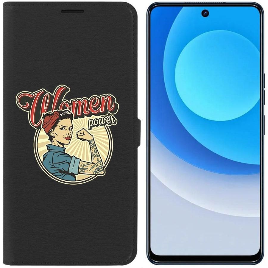 

Чехол-книжка Eco для Tecno Camon 19 Women Power (черный)
