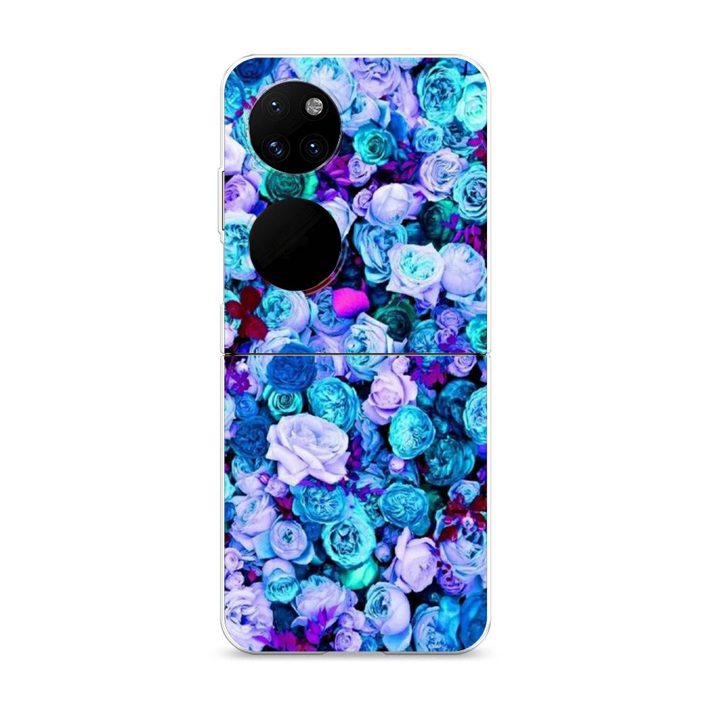 

Чехол на Huawei P50 Pocket "Цветочный ковер", Фиолетовый, 6107450-2