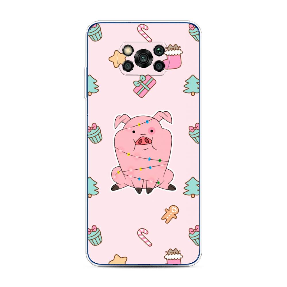 

Чехол для Xiaomi Poco X3/Poco X3 Pro "Розовая свинка", Розовый;зеленый, 39250-5