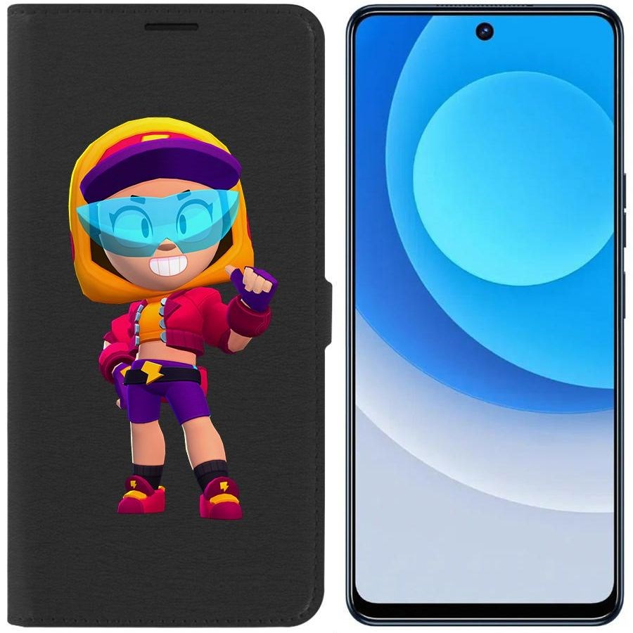 

Чехол-книжка Eco для Tecno Camon 19 Brawl Stars-Стритстайл Макс (черный)