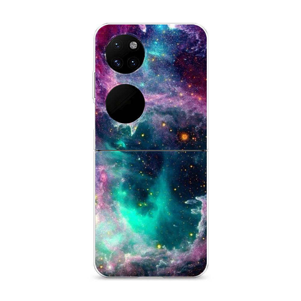 

Чехол на Huawei P50 Pocket "Звездные облака", Розовый;бежевый, 6107450-2