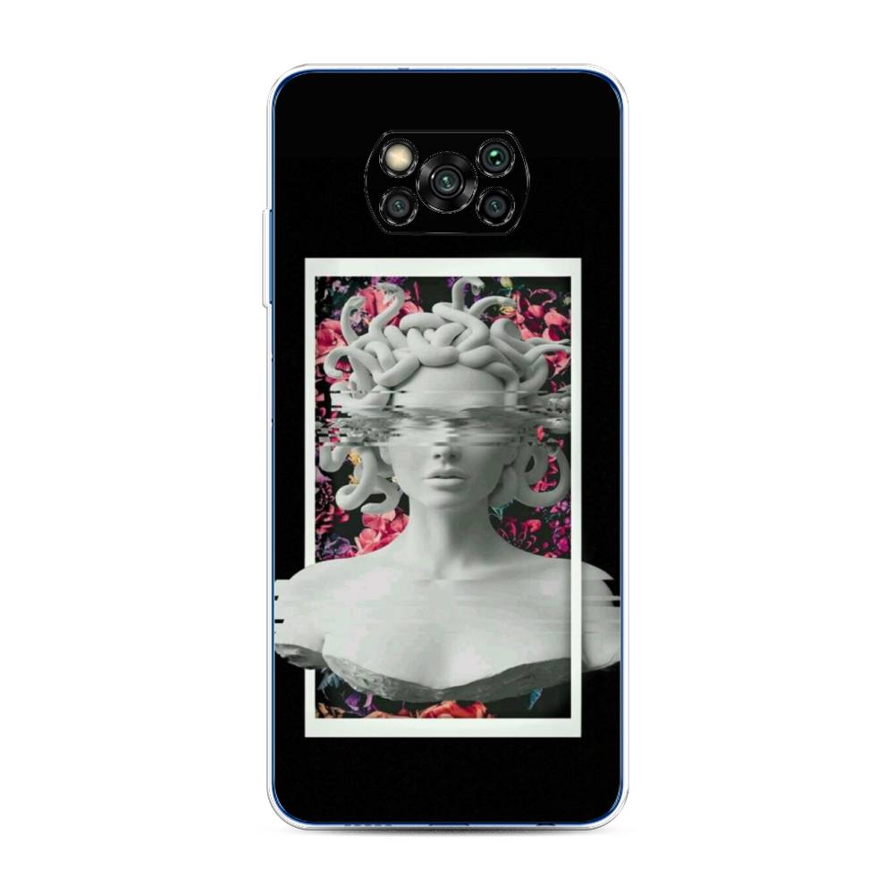 

Чехол на Poco X3/Poco X3 Pro "Web Punk Медуза Горгона", Черный;серый, 39250-6