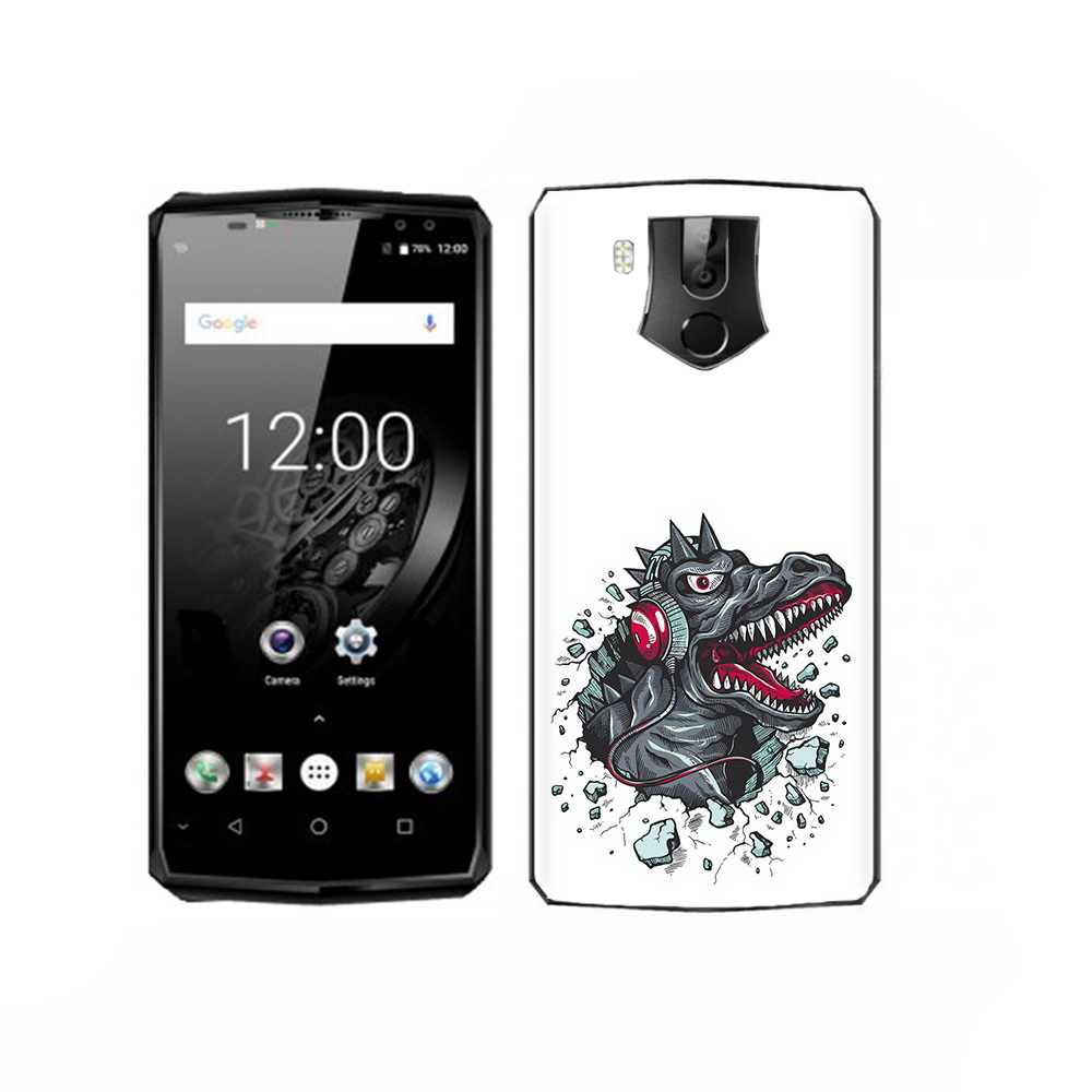 

Чехол MyPads Tocco для Oukitel K10 Нарисованный динозавр в наушниках, Прозрачный, Tocco