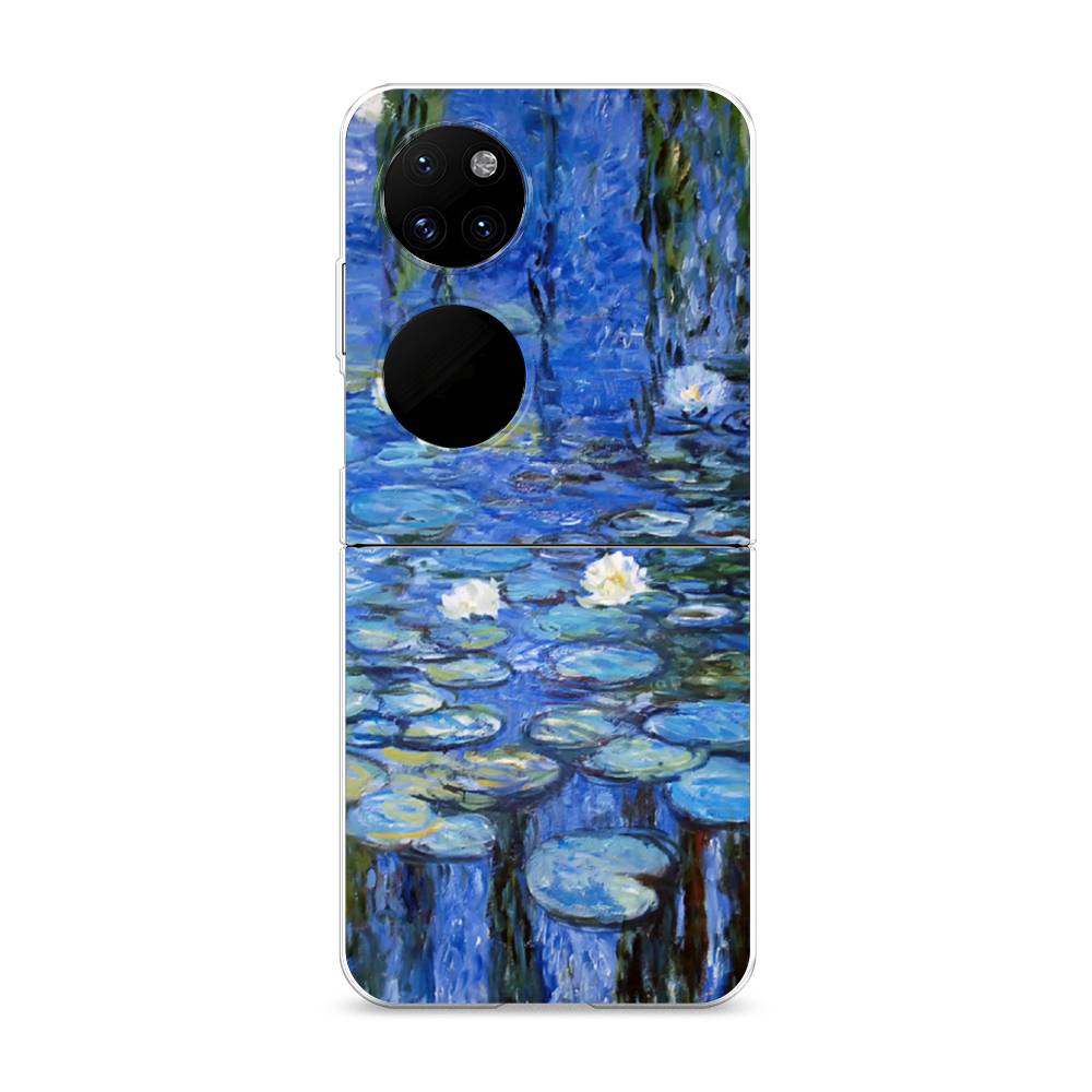 

Чехол на Huawei P50 Pocket "Нарисованный пруд", Синий;зеленый, 6107450-4