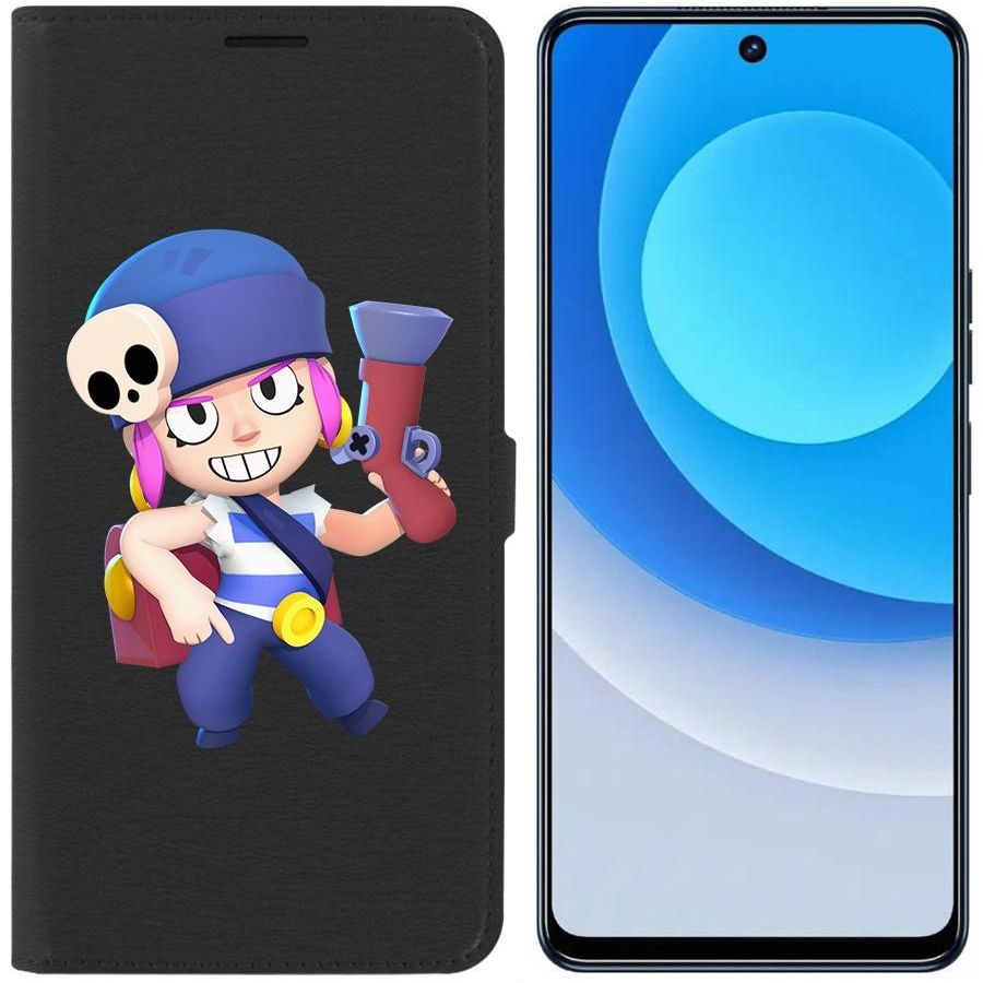 

Чехол-книжка Eco для Tecno Camon 19 Brawl Stars-Пенни (черный)