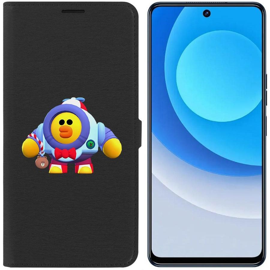 

Чехол-книжка Eco для Tecno Camon 19 Brawl Stars-Нани Салли (черный)