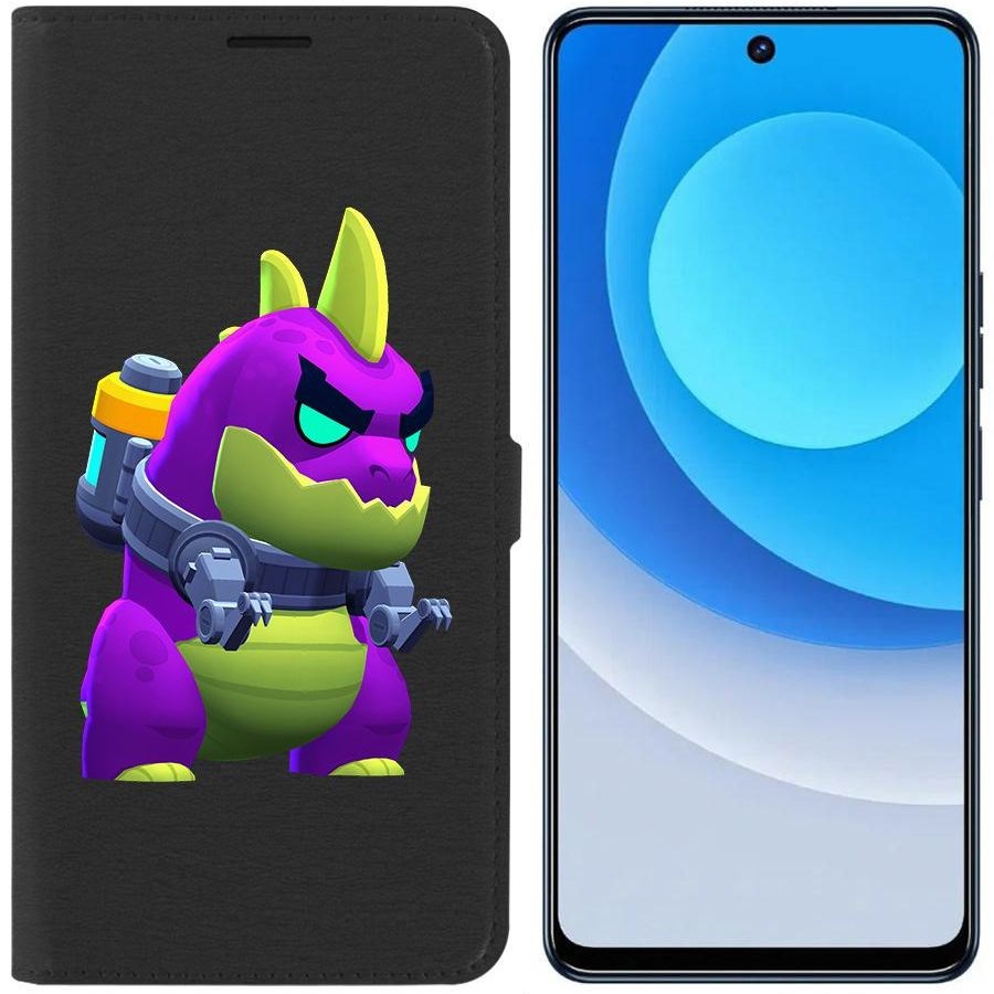 

Чехол-книжка Eco для Tecno Camon 19 Brawl Stars-Мегамонстр (черный)