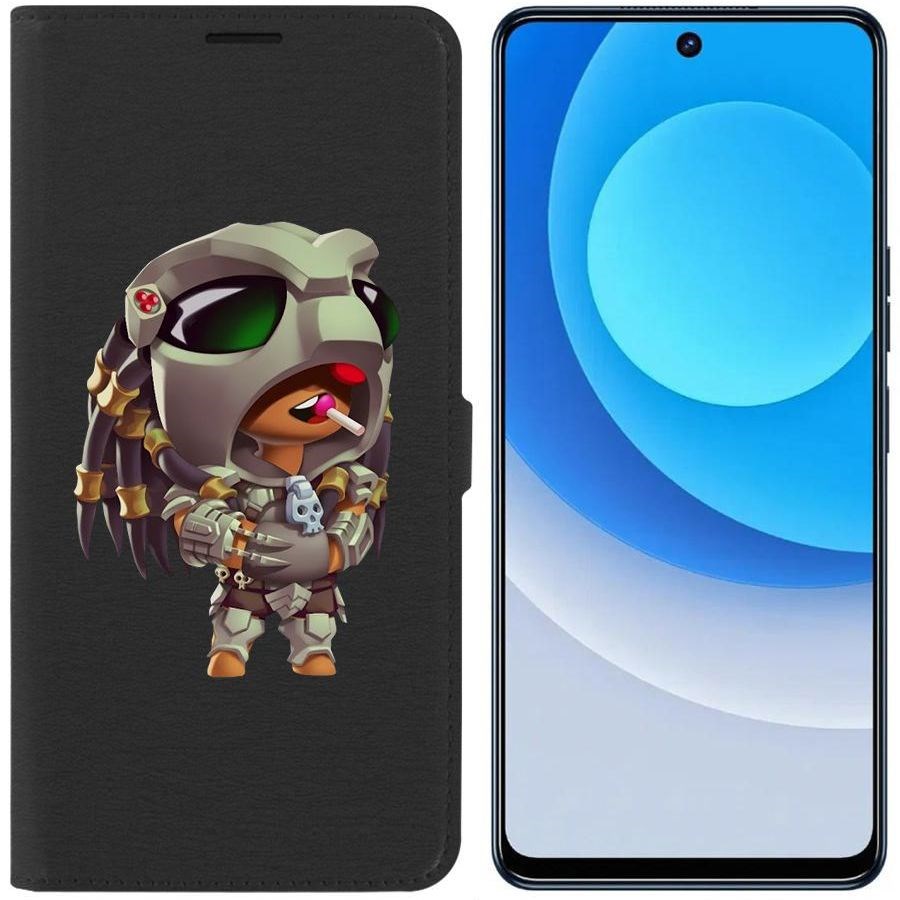 

Чехол-книжка Eco для Tecno Camon 19 Brawl Stars-Леон Хищник (черный)