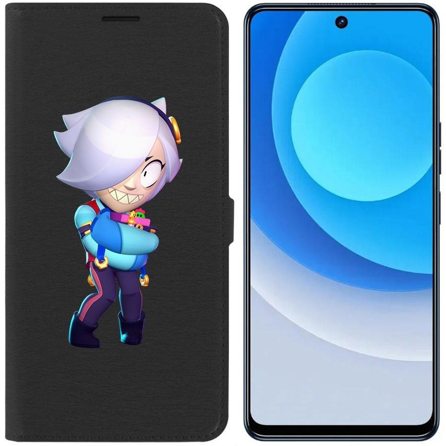 

Чехол-книжка Eco для Tecno Camon 19 Brawl Stars-Колетт (черный)