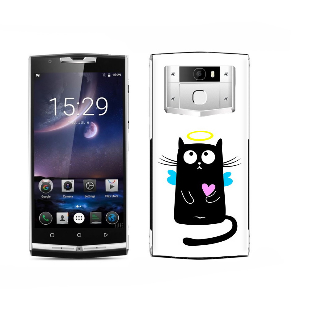 

Чехол MyPads Tocco для Oukitel K15 Plus Кот ангелок, Прозрачный, Tocco