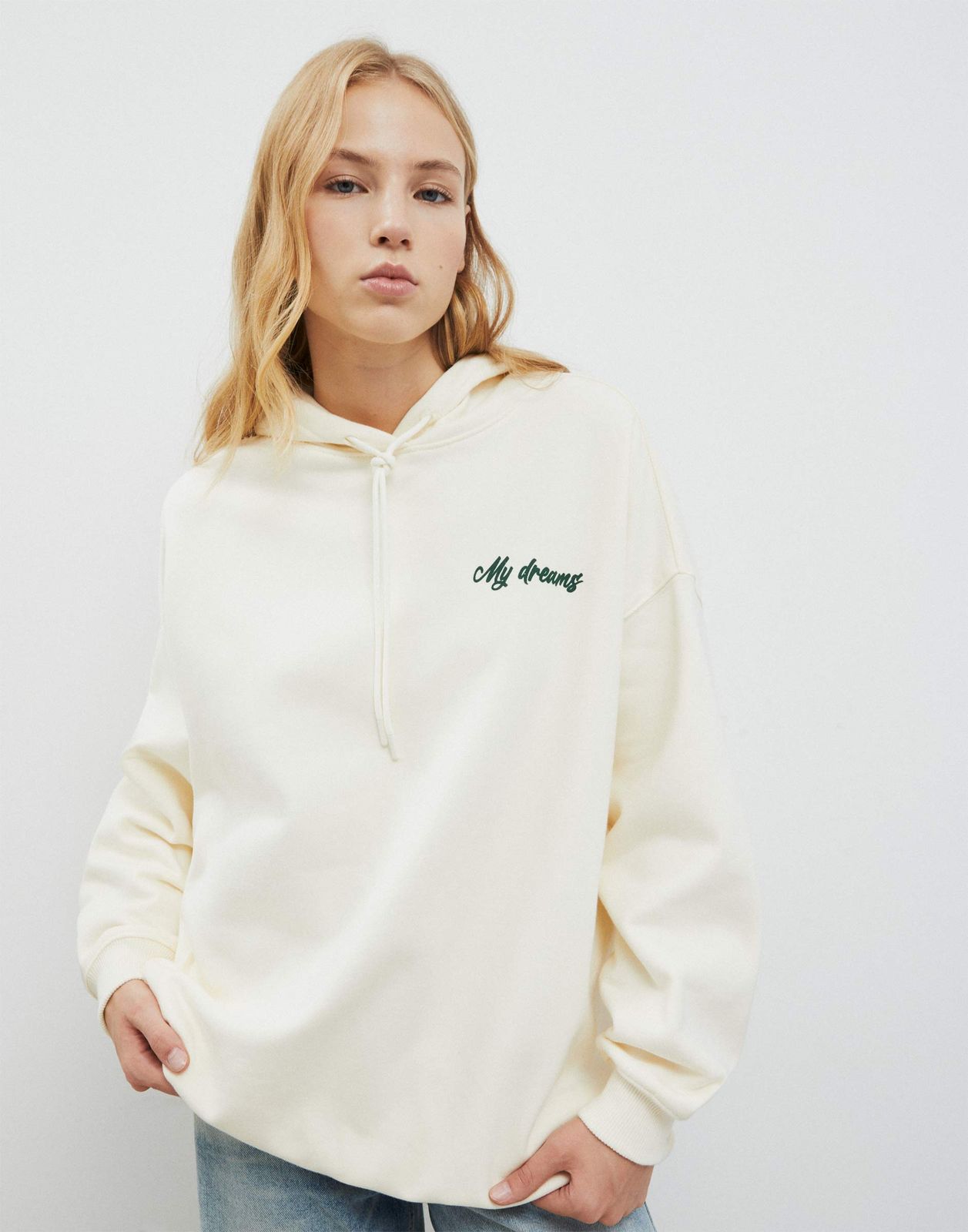 

Худи женское Gloria Jeans GAC024150 молочный L-XL/170, Бежевый, GAC024150