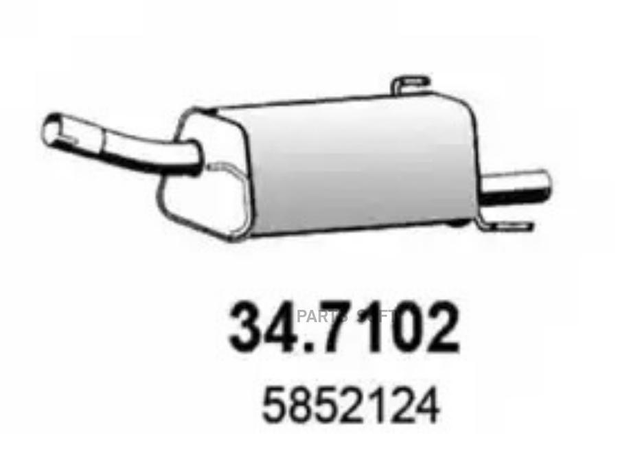 

Глушитель задняя часть Opel Corsa C/Corsa C / 00>09 ASSO 347102