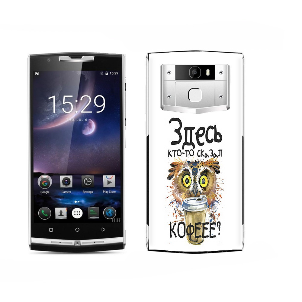 

Чехол MyPads Tocco для Oukitel K15 Plus Здесь кто то сказал кофе, Прозрачный, Tocco