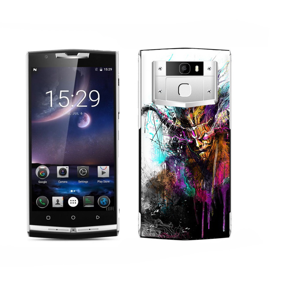 

Чехол MyPads Tocco для Oukitel K15 Plus яркий дьявол, Прозрачный, Tocco
