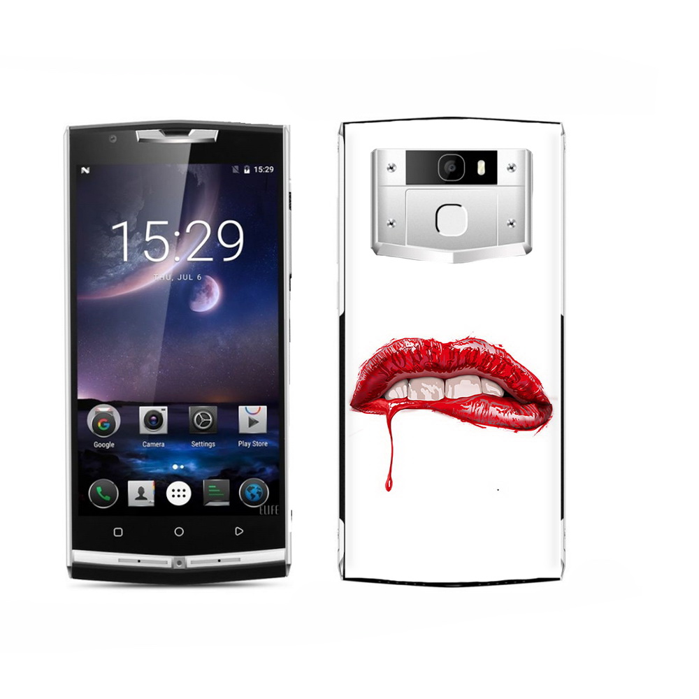 

Чехол MyPads Tocco для Oukitel K15 Plus яркие красные губы, Прозрачный, Tocco