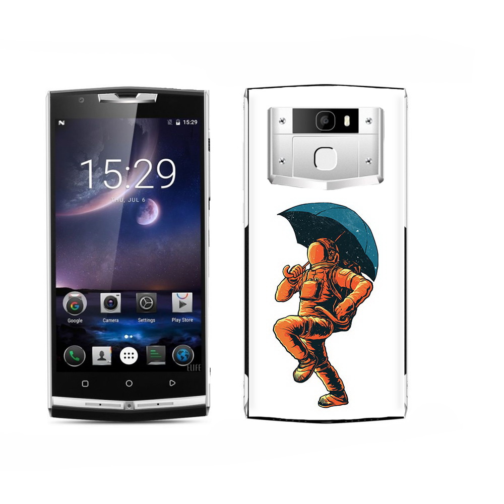 

Чехол MyPads Tocco для Oukitel K15 Plus шагающий космонавт с зонтом, Прозрачный, Tocco