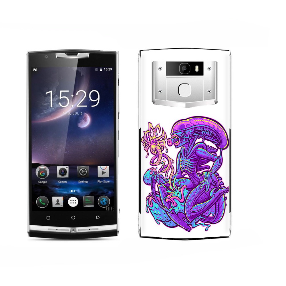 

Чехол MyPads Tocco для Oukitel K15 Plus чужой фиолетовый цвет, Прозрачный, Tocco