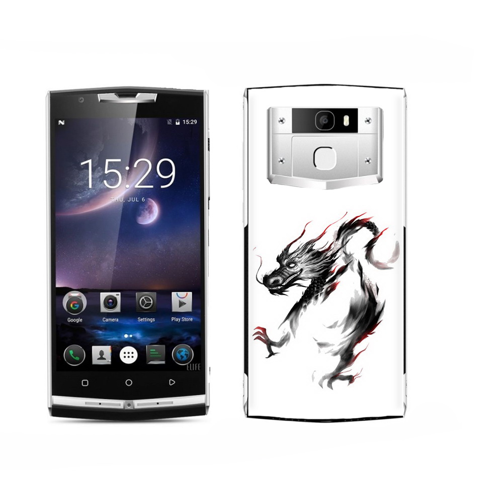 

Чехол MyPads Tocco для Oukitel K15 Plus черный дракон, Прозрачный, Tocco