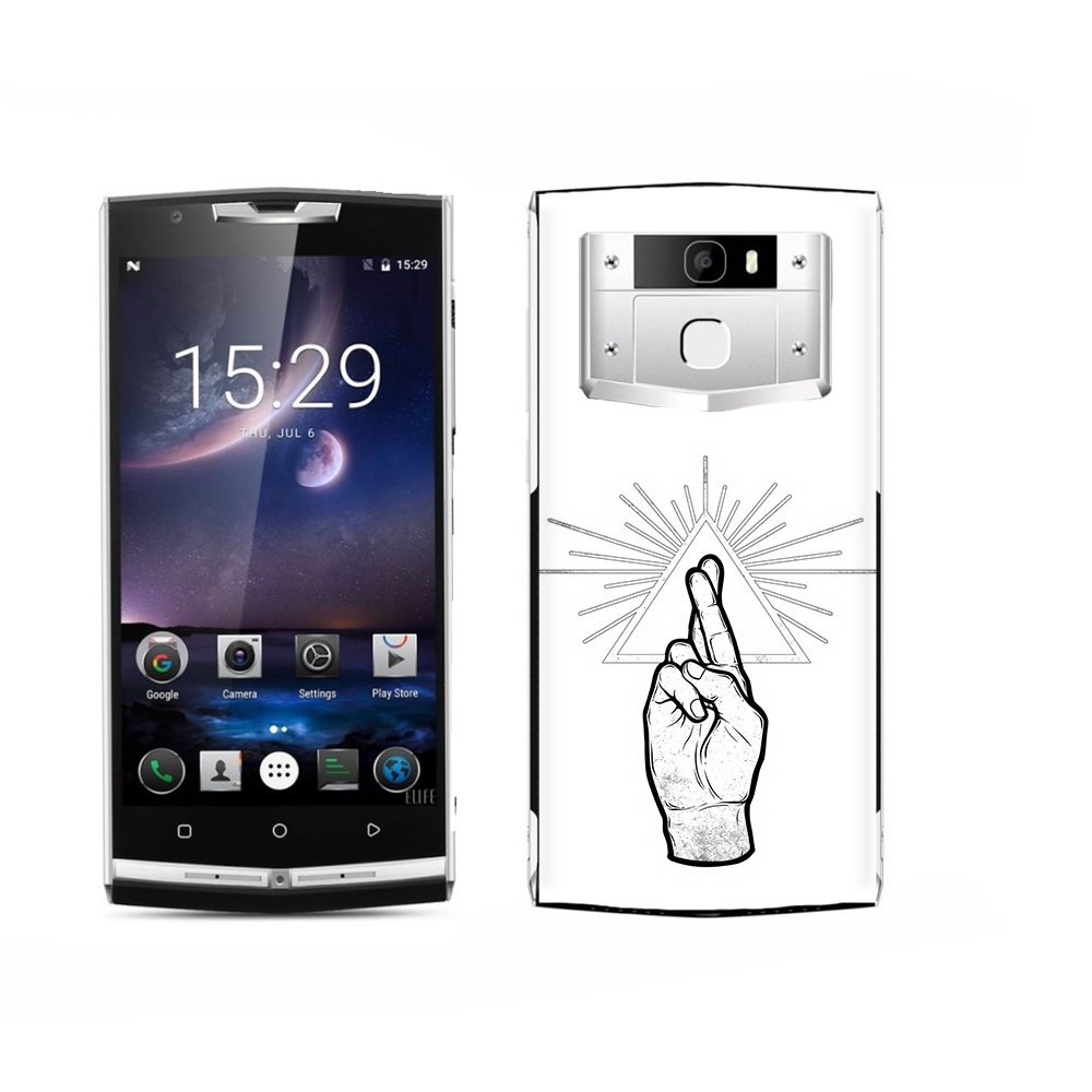 

Чехол MyPads Tocco для Oukitel K15 Plus черно белая рука, Прозрачный, Tocco