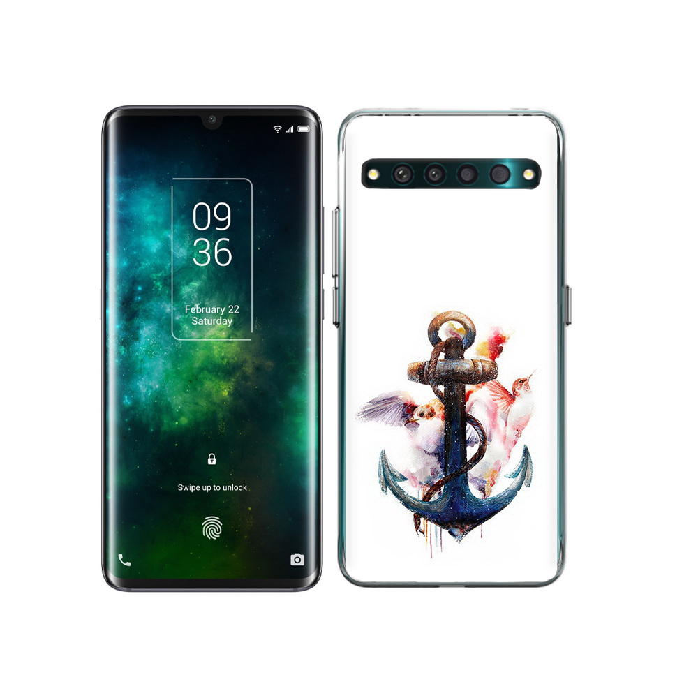

Чехол MyPads Tocco для TCL 10 Pro якорь с птицами, Прозрачный, Tocco