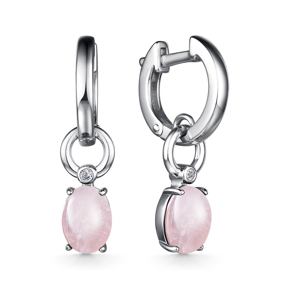 

Серьги из серебра с кварцем АЛЬКОР 02-2307_00РК-00, 02-2307_00РК-00
