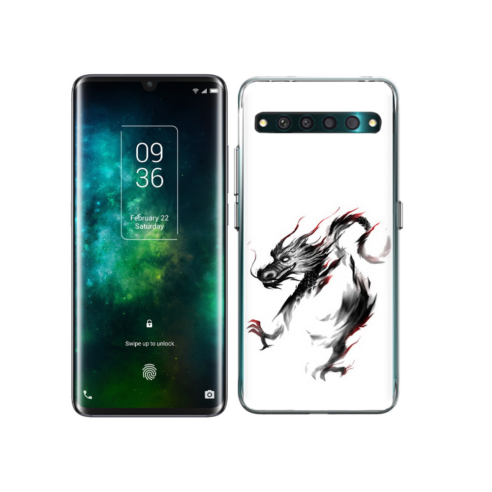 

Чехол MyPads Tocco для TCL 10 Pro черный дракон, Прозрачный, Tocco