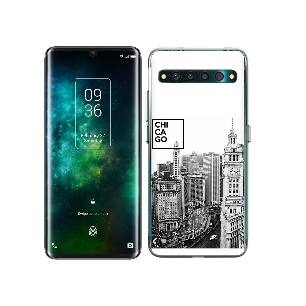 

Чехол MyPads Tocco для TCL 10 Pro черно белый чикаго, Прозрачный, Tocco