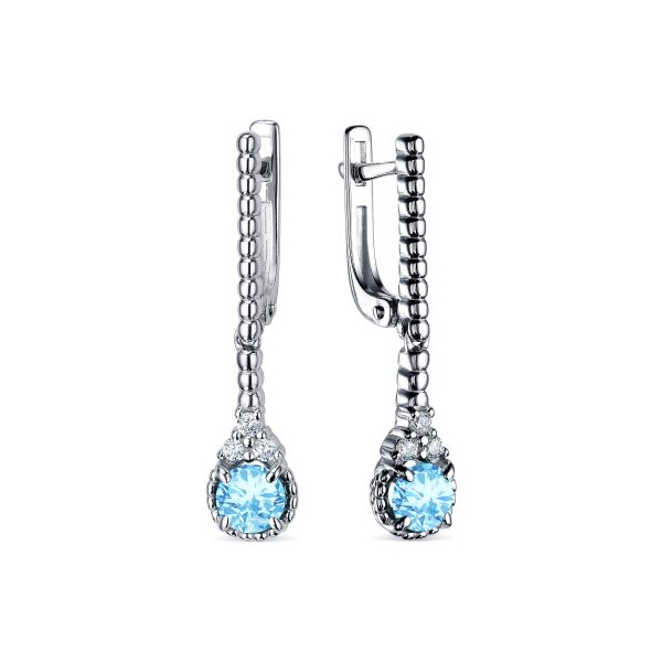 

Серьги из серебра с фианитом, топазом АЛЬКОР 02-2097_00ТБ-00, 02-2097_00ТБ-00