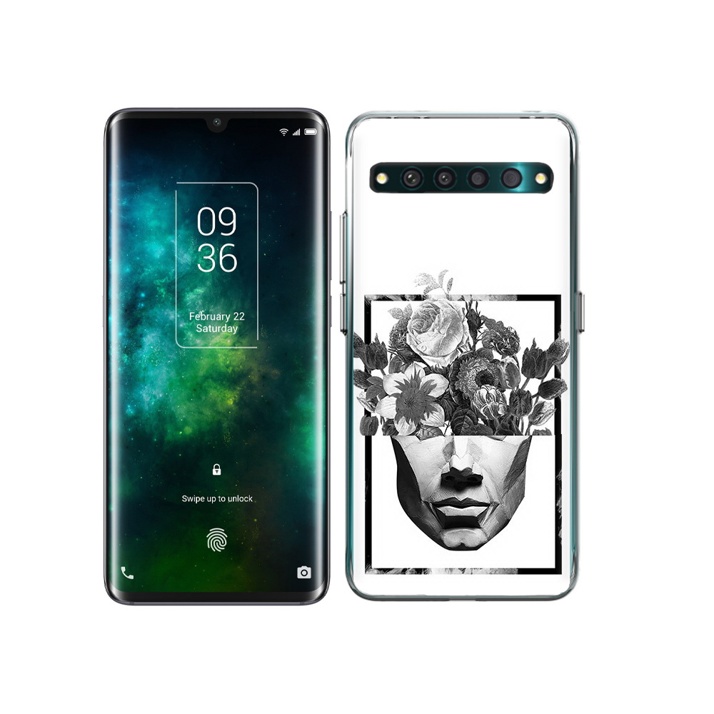 

Чехол MyPads Tocco для TCL 10 Pro черно белая ваза в абстракции, Прозрачный, Tocco