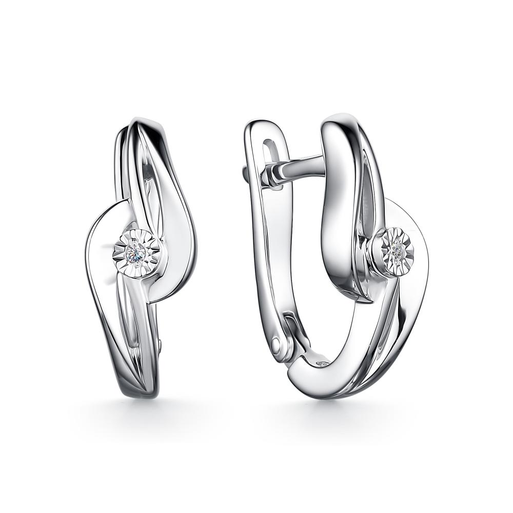 

Серьги из серебра с бриллиантом АЛЬКОР 02-2377_000Б-00, 02-2377_000Б-00