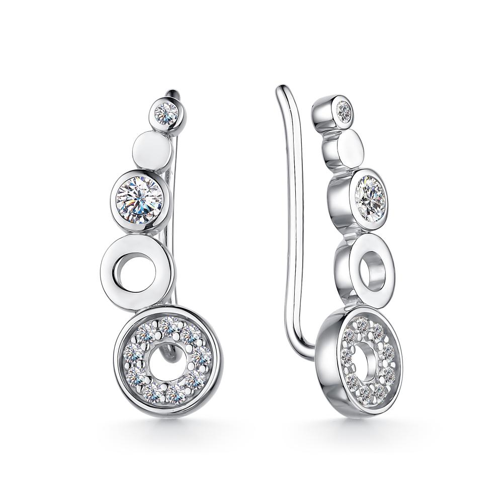 

Серьги из серебра с фианитом АЛЬКОР 02-2654_00КЦ-00, 02-2654_00КЦ-00