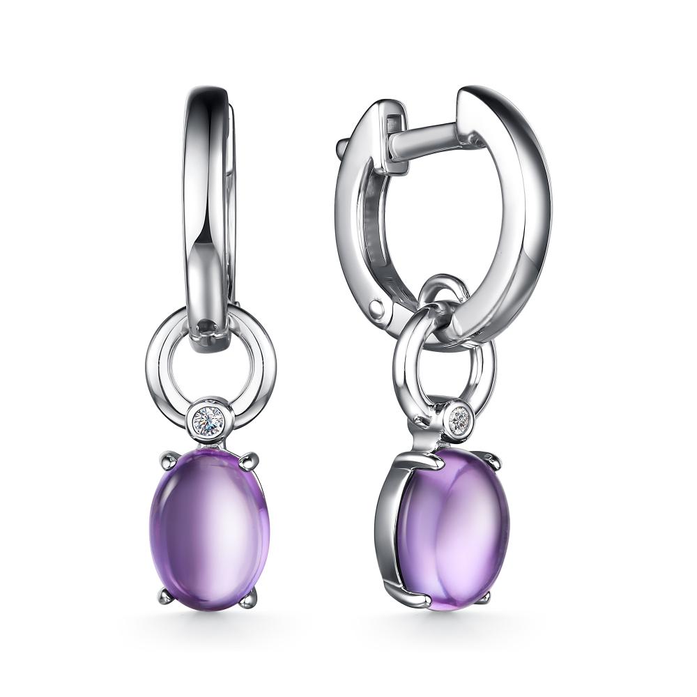 

Серьги из серебра с аметистом АЛЬКОР 02-2307_00АМ-00, 02-2307_00АМ-00