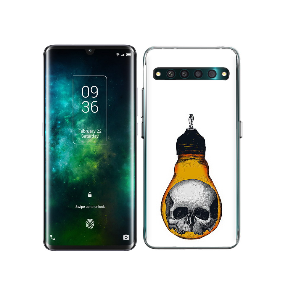 Чехол MyPads Tocco для TCL 10 Pro череп в лампочке