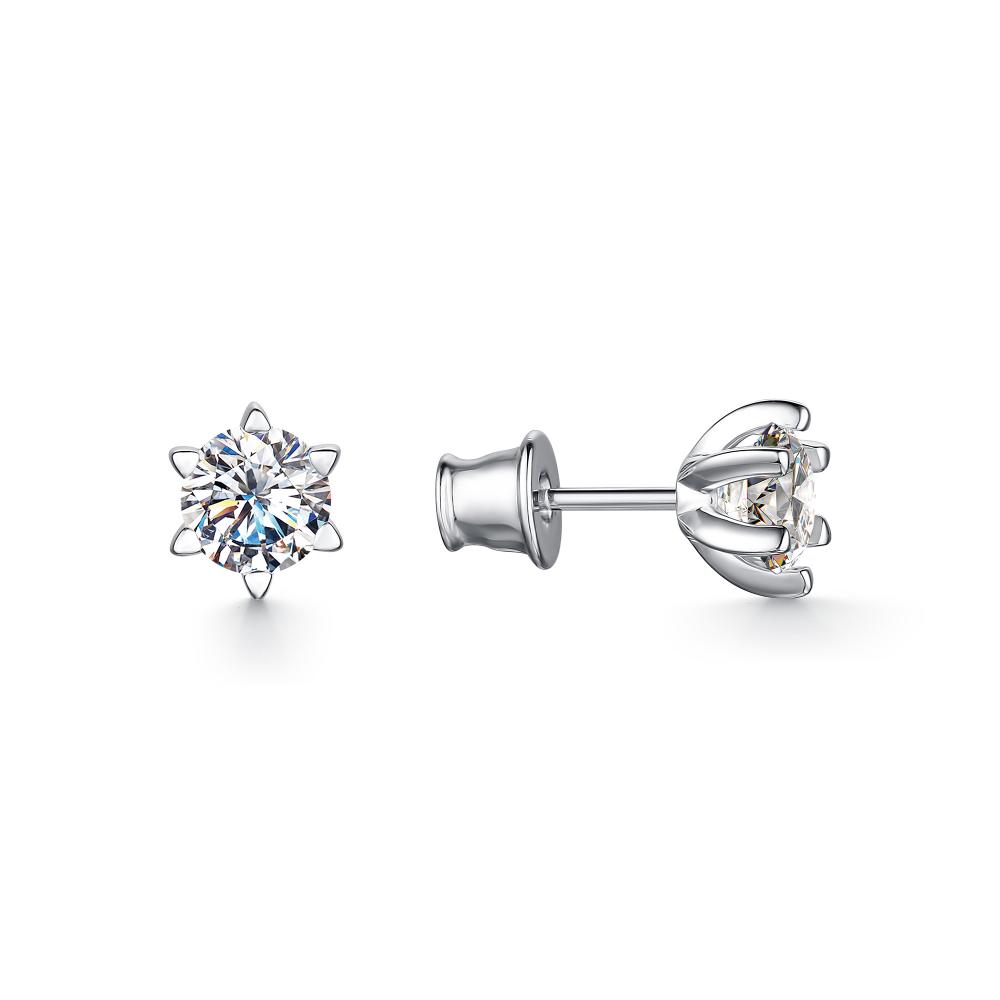 

Серьги-пусеты из серебра с swarovski АЛЬКОР 02-2626_00СВ-00, 02-2626_00СВ-00