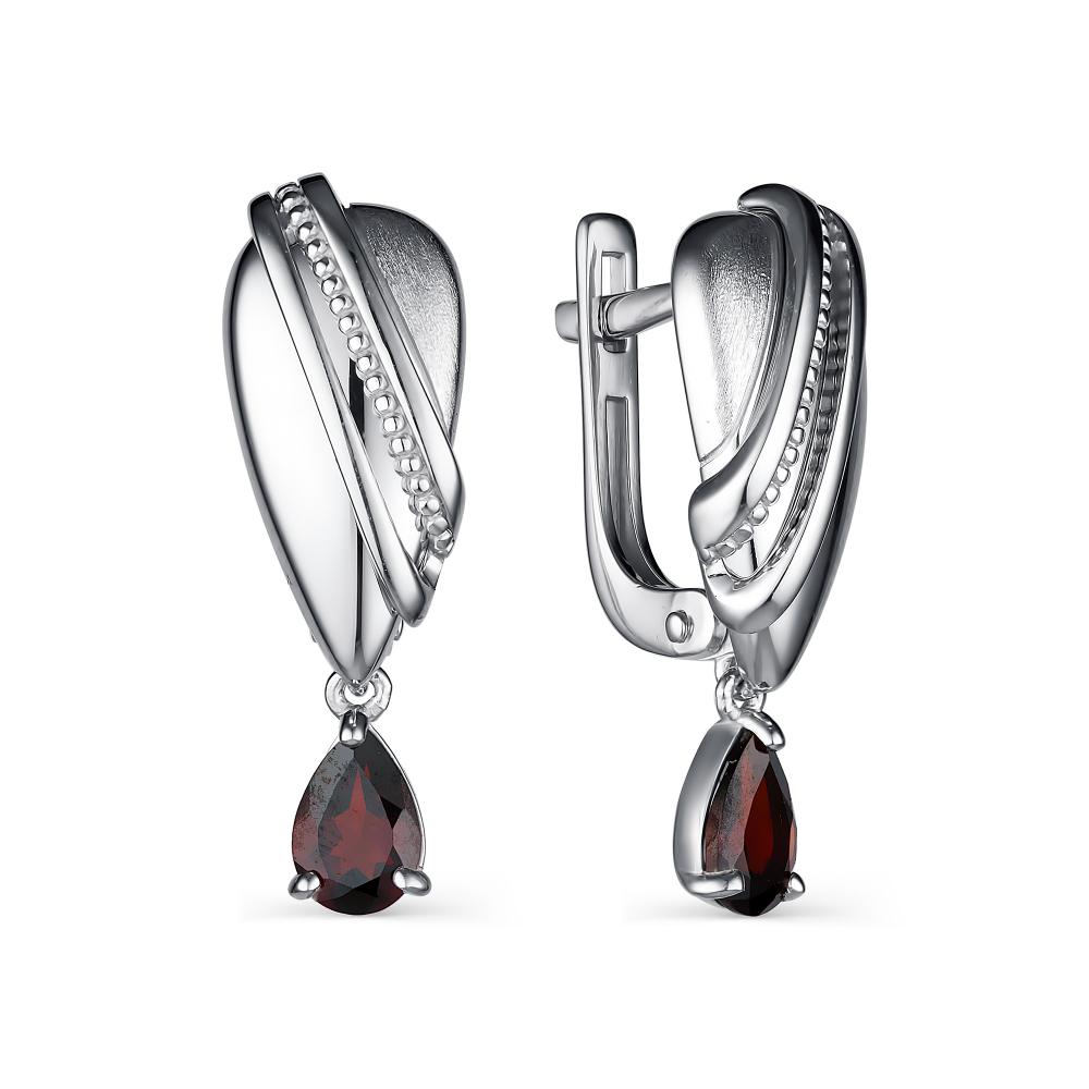 

Серьги из серебра с гранатом АЛЬКОР 02-2208_00ГР-00, 02-2208_00ГР-00