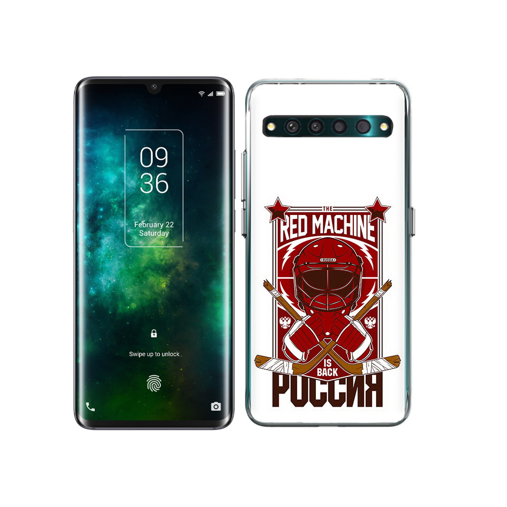 

Чехол MyPads Tocco для TCL 10 Pro хоккей россия, Прозрачный, Tocco