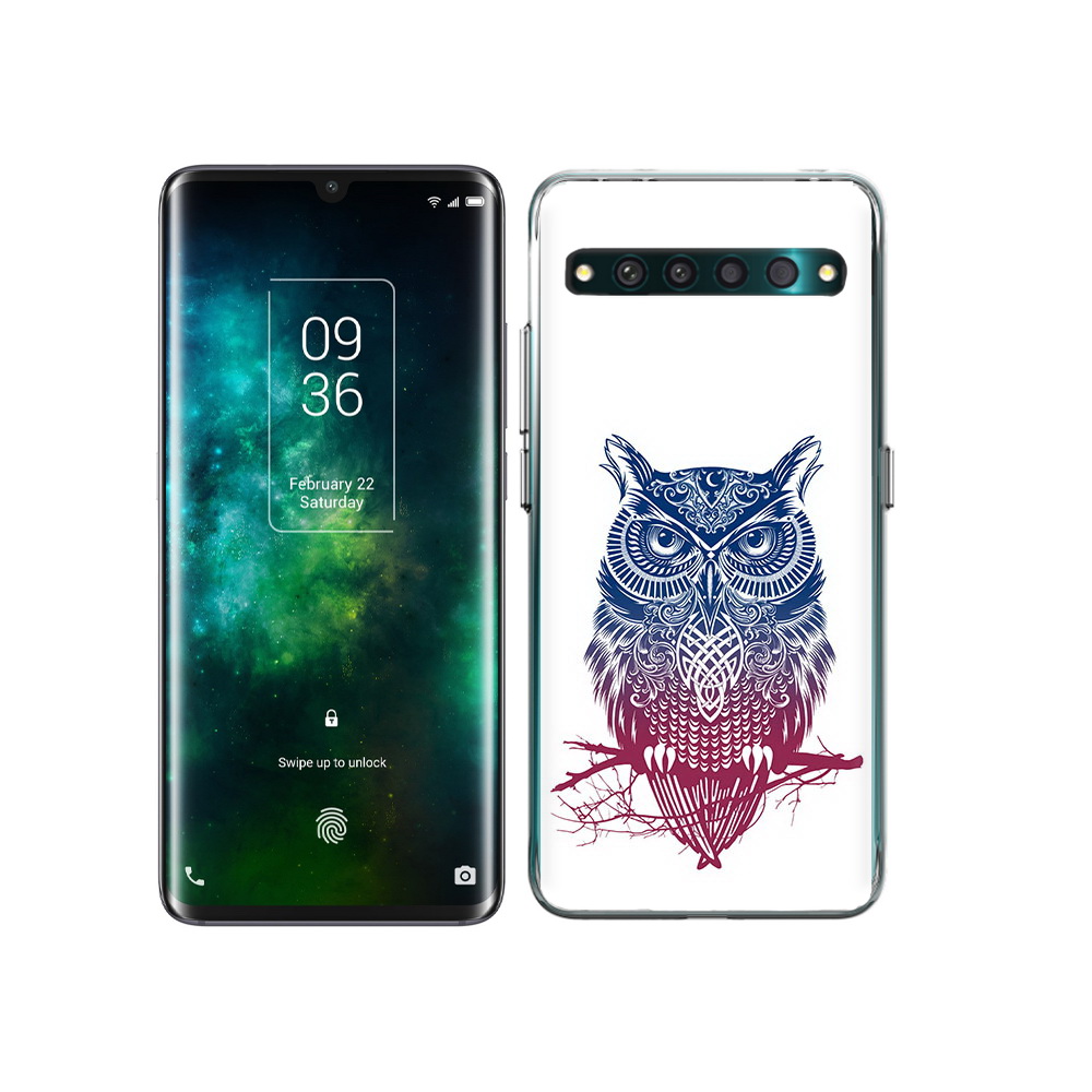 

Чехол MyPads Tocco для TCL 10 Pro хиппи сова, Прозрачный, Tocco