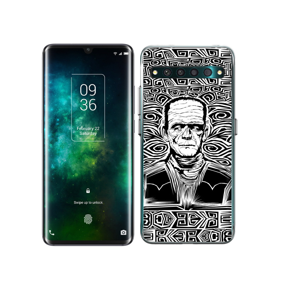 

Чехол MyPads Tocco для TCL 10 Pro франкенштейн черно белый, Прозрачный, Tocco
