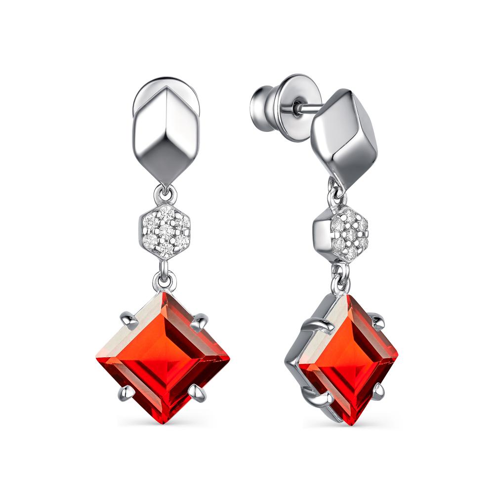 

Серьги из серебра с гранатом АЛЬКОР 02-2057_ЮСГР-00, 02-2057_ЮСГР-00