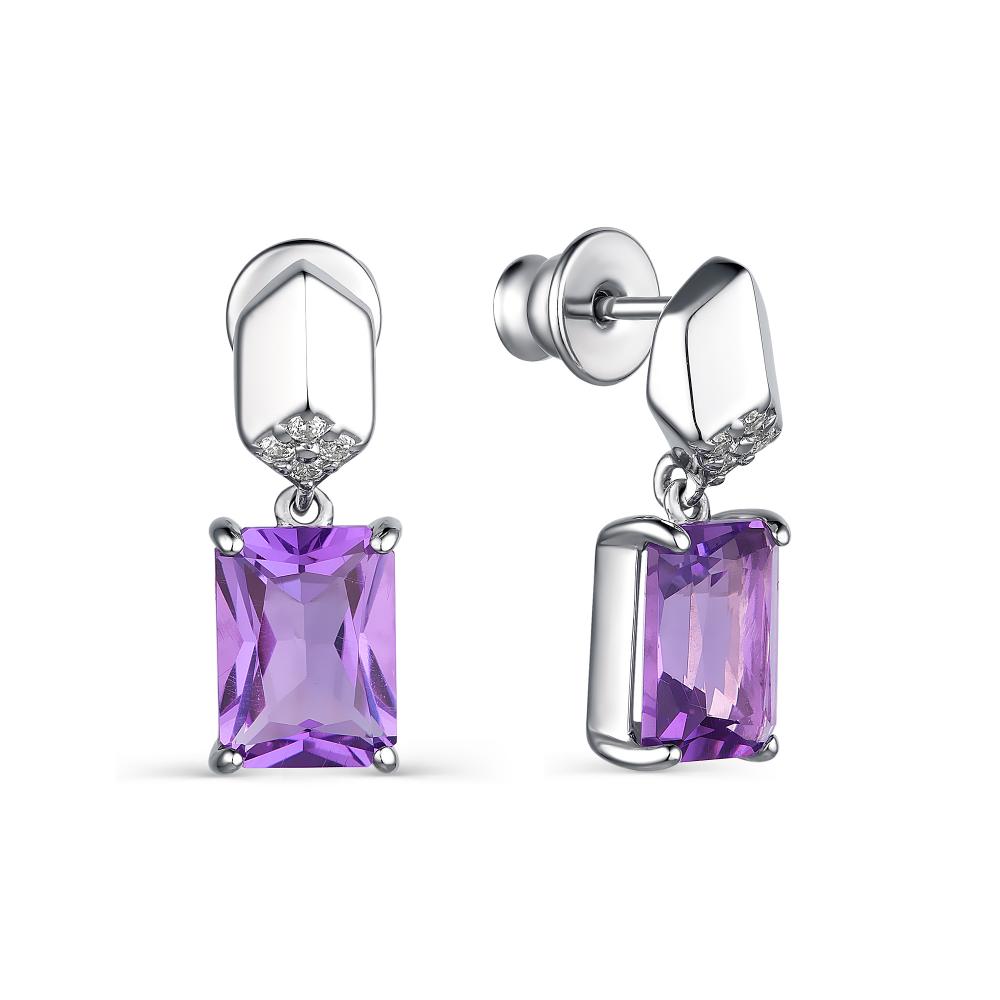 

Серьги из серебра с аметистом АЛЬКОР 02-2058_00АМ-00, 02-2058_00АМ-00