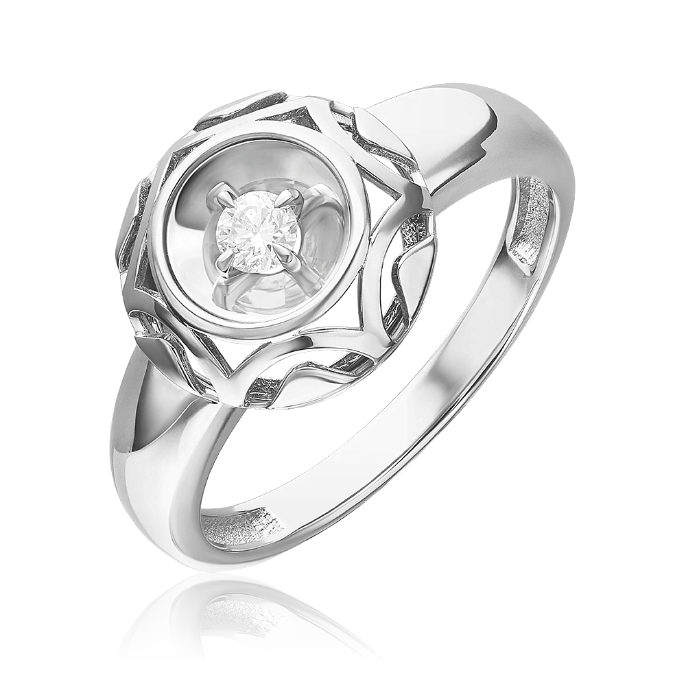 

Кольцо из белого золота р. , PLATINA jewelry 01-5754-00-101-1120, бриллиант, 01-5754-00-101-1120