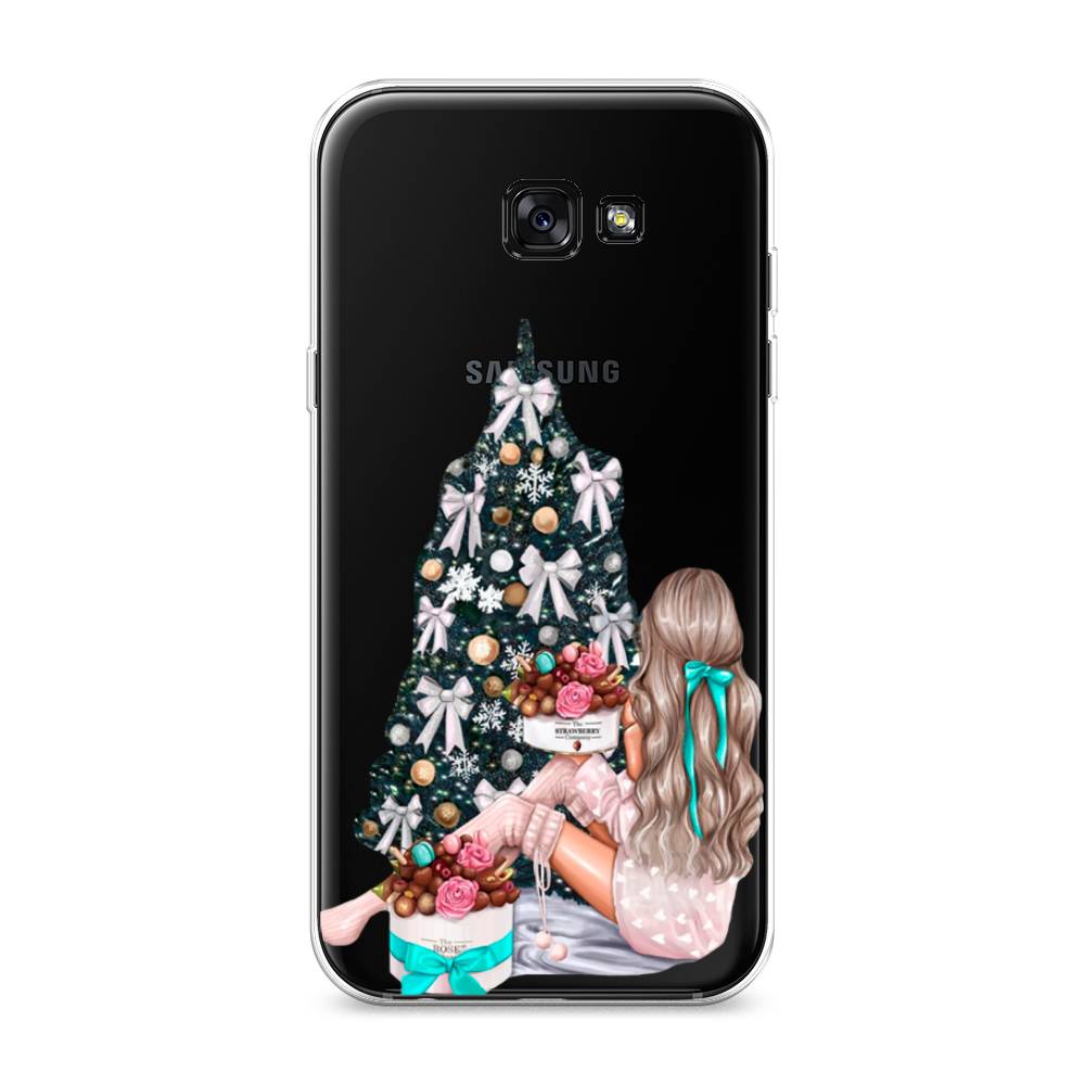 

Чехол на Samsung Galaxy A7 2017 "New Year", Зеленый;бежевый;голубой, 20950-5