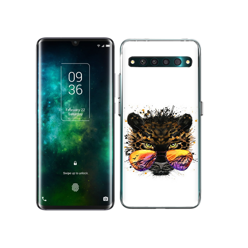 

Чехол MyPads Tocco для TCL 10 Pro тропический леопард, Прозрачный, Tocco